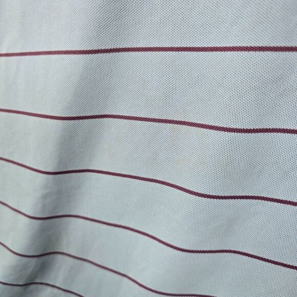 Peter Millar Polo Shirt Men's Blue & red Stripes Summer Comfort Golf Size L - Picture 7 of 11
